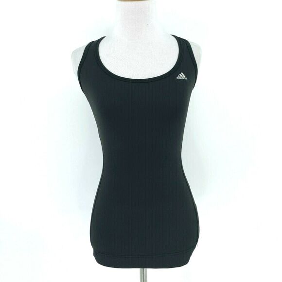 Adidas Sports Tank Top Women's Size XS Muscle Back Fitted Stretch Athletic Sport - Picture 1 of 10
